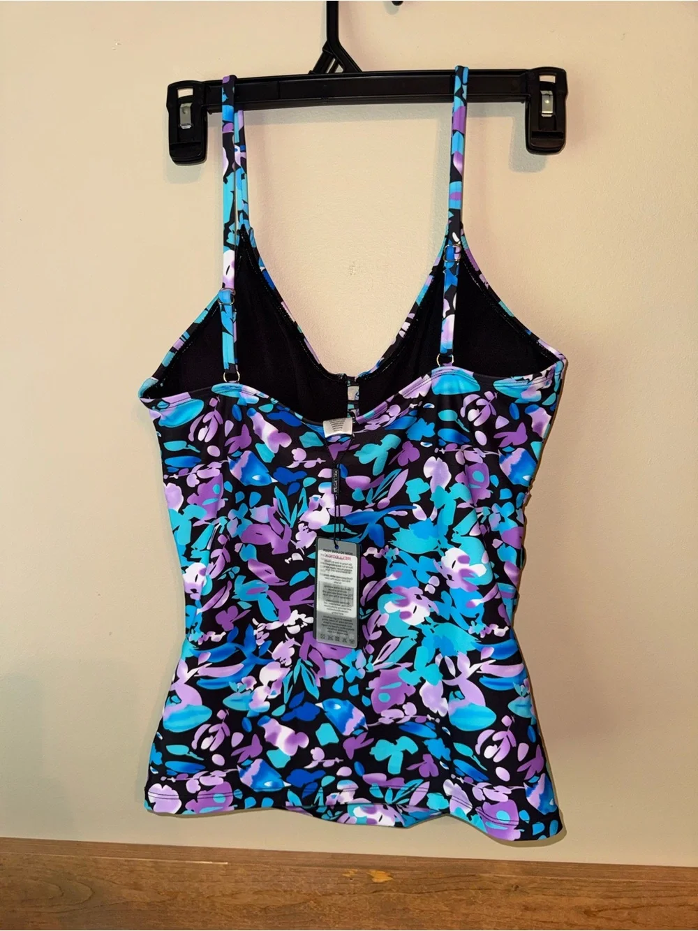 RELLECIGA Women's Ruched Tankini Top in Multi Floral